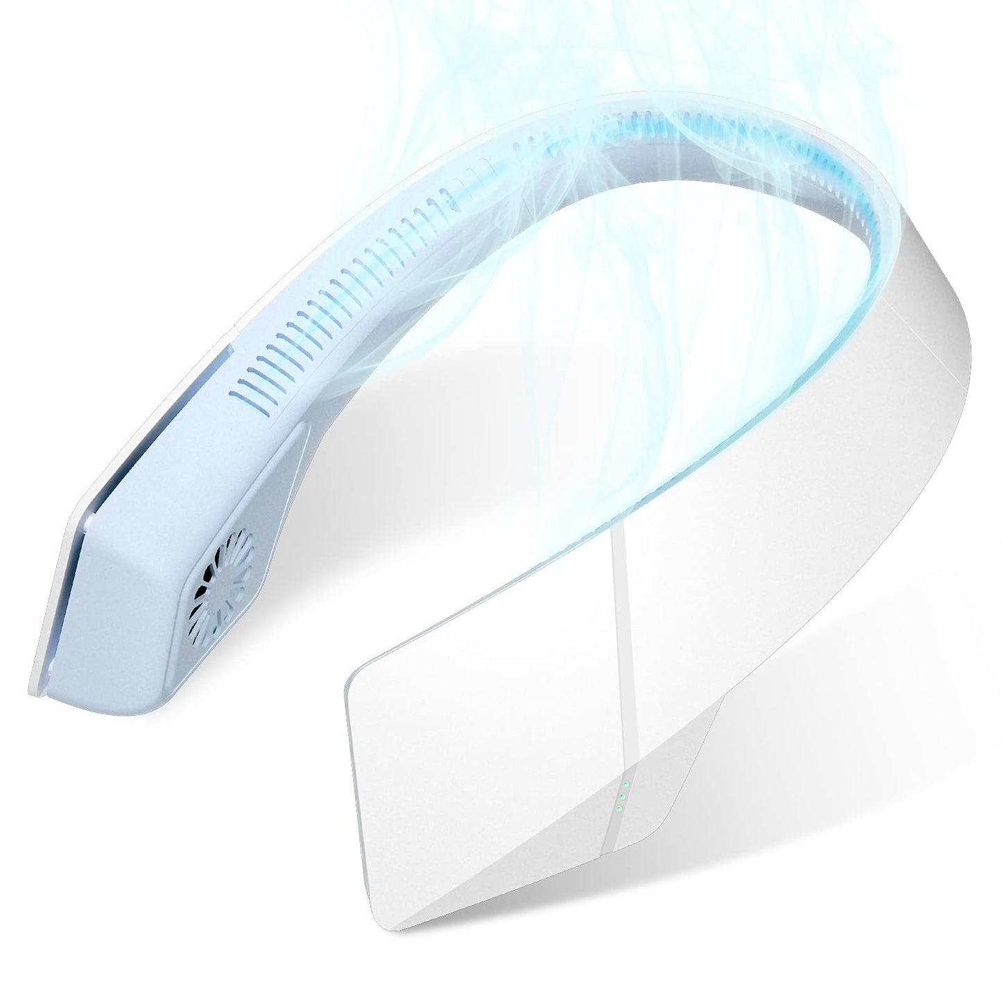 MECORDS, Neck Fan Portable Bladeless Personal Fans 360degree Cooling USB Rechargeable Headphone Design 3-Speed Adjustment for Outdoor Indoor Sports