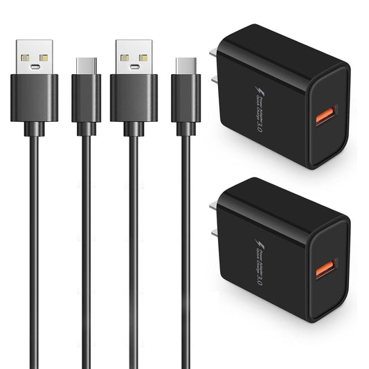2-Pack 10FT USB C Wall Charger for Motorola TurboPower, Moto G Power 5G 2025 2024, G Stylus, One 5G UW Ace, Edge 5G UW,G100, G Play, Edge+ 2022/2023