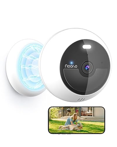 Noorio Security Cameras Wireless Magnetic, 2K Indoor Outdoor Camera for Home Battery Powered, Smart Motion Detection Outdoor Pet Camera, Free Local