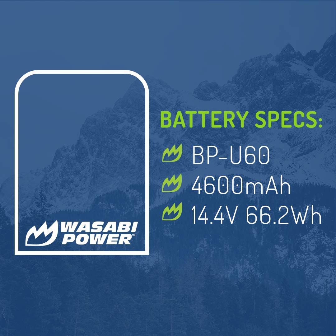 Wasabi Power Battery for Sony BP-U60 and Sony PMW-100, PMW-150, PMW-160, PMW-200, PMW-300, PMW-EX1, PMW-EX1R, PMW-EX3, PMW-EX160, PMW-EX260