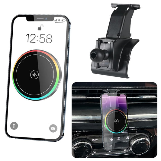 LUNQIN Car Magnetic Phone Mount for Chevrolet Chevy Trax 2024 2025 2026 Auto Interior Accessories Best Cellphone Holder Fast 15W Wireless Charger Cell