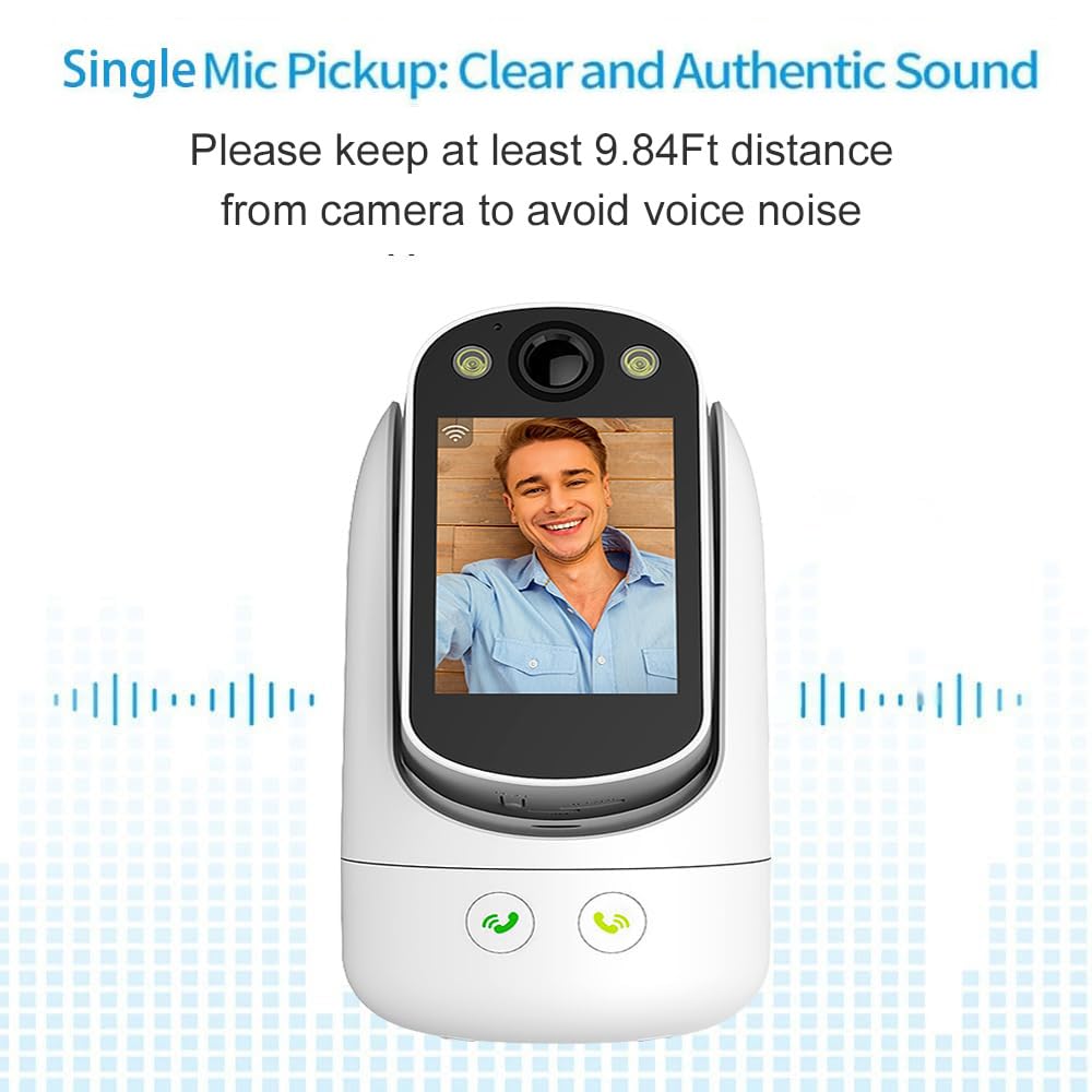 Video Call Security Camera Indoor, Nanny Camera Baby Camera Pet Camera,2-Way Video Call,2-Way Audio, 360°Pan/Tilt WiFi Camera for Home Security