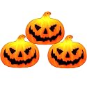 Mingkeda Halloween Flameless Candles,Mingkeda Halloween Party Lamp Decoration, Artificial Harvest Pumpkin Lanterns (3 Pumpkin Lanterns)