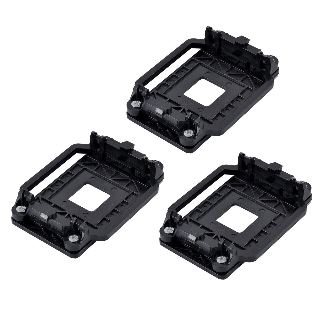 uxcell Plastic AMD CPU Fan Stand Bracket Holder Base 3pcs Black for AM2 AM3 AM2 AM3