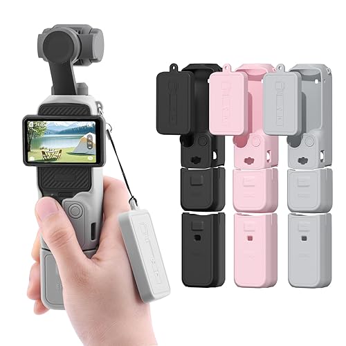 BRDRC Pocket 3 Silicone Cover, For Xtra Muse Protective Case Lens Protector Scratch-Resistant Sleeve Skin Compatible with DJI OSMO Pocket 3 Creator