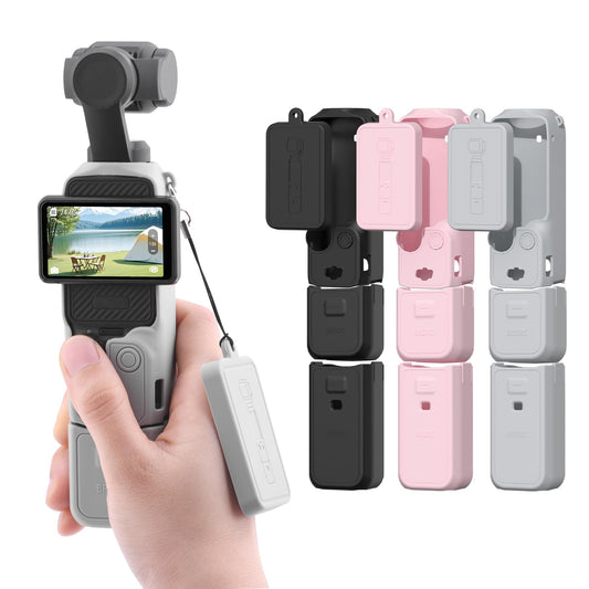 BRDRC Pocket 3 Silicone Cover, For Xtra Muse Protective Case Lens Protector Scratch-Resistant Sleeve Skin Compatible with DJI OSMO Pocket 3 Creator