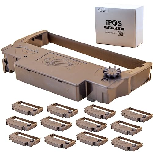 iPOS Supply ERC-38 Black Ribbon Cartridge (Box of 12) ERC 30/34 / 38 Ink for Epson TM-U220 Printer
