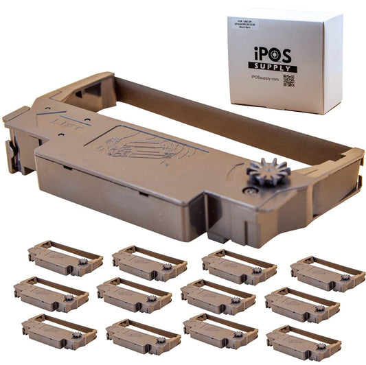 iPOS Supply ERC-38 Black Ribbon Cartridge (Box of 12) ERC 30/34 / 38 Ink for Epson TM-U220 Printer