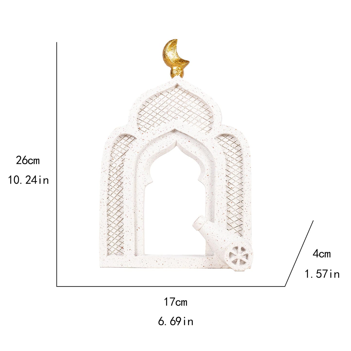 AGKZNTQP Islamic Collection - Beautiful Handmade Resin Mosque Sculptures and Minarets, Perfect for Ramadan Decoration, Religious Celebrations