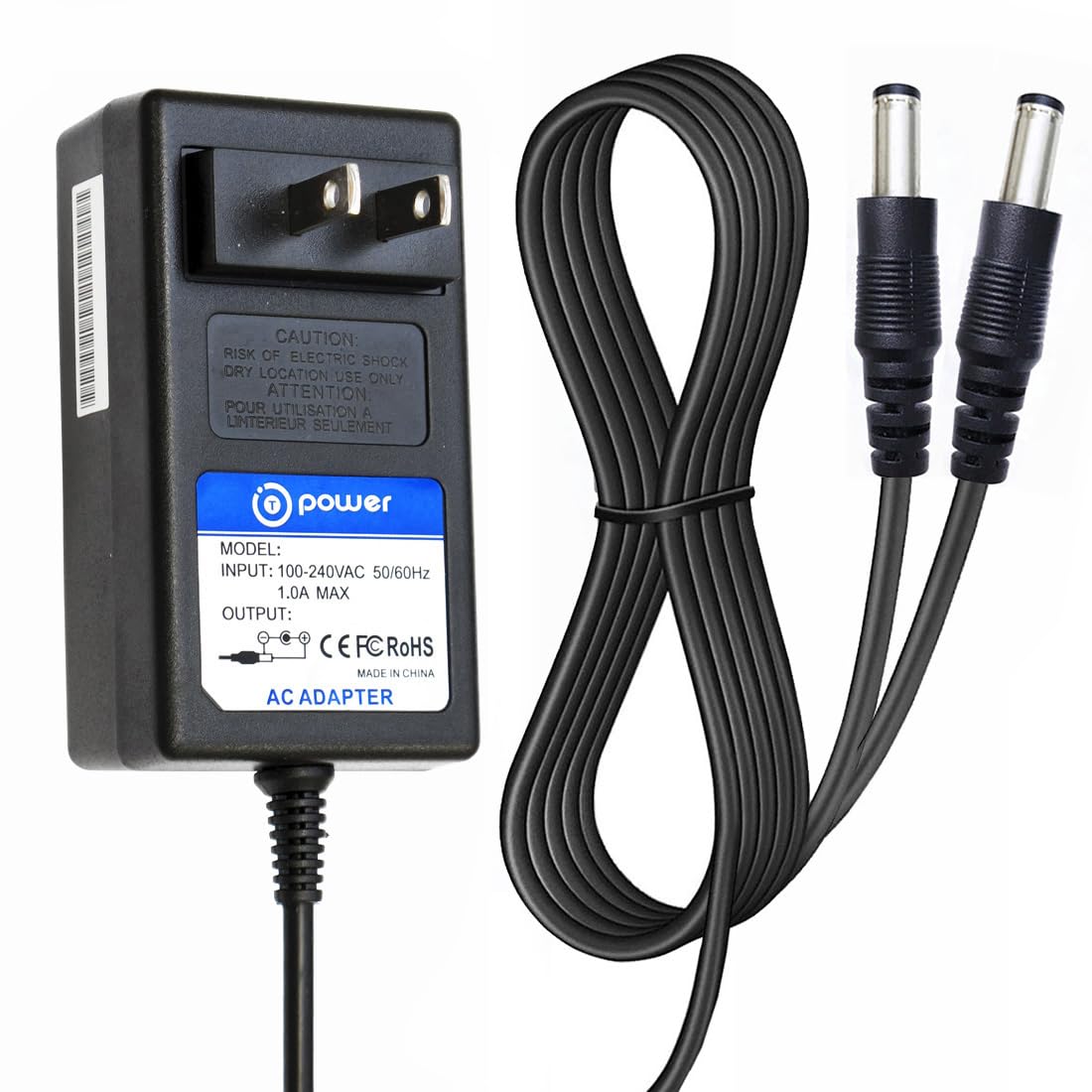 T POWER 12V Dual Charger for Quinear Cincom Fit King Knee Massager Leg Knee Brace Wrap Model: QN-031K, FT-032K, CM-066K Ac Dc Adapter Power Supply…