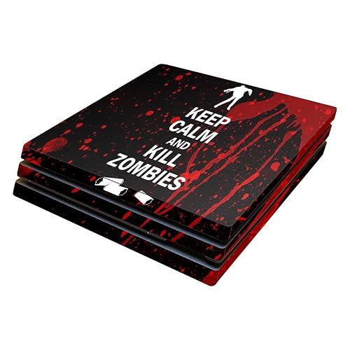 MightySkins Skin Compatible with Sony PS4 Pro Console - Kill Zombies | Protective, Durable, and Unique Vinyl Decal wrap Cover | Easy to Apply, Remove