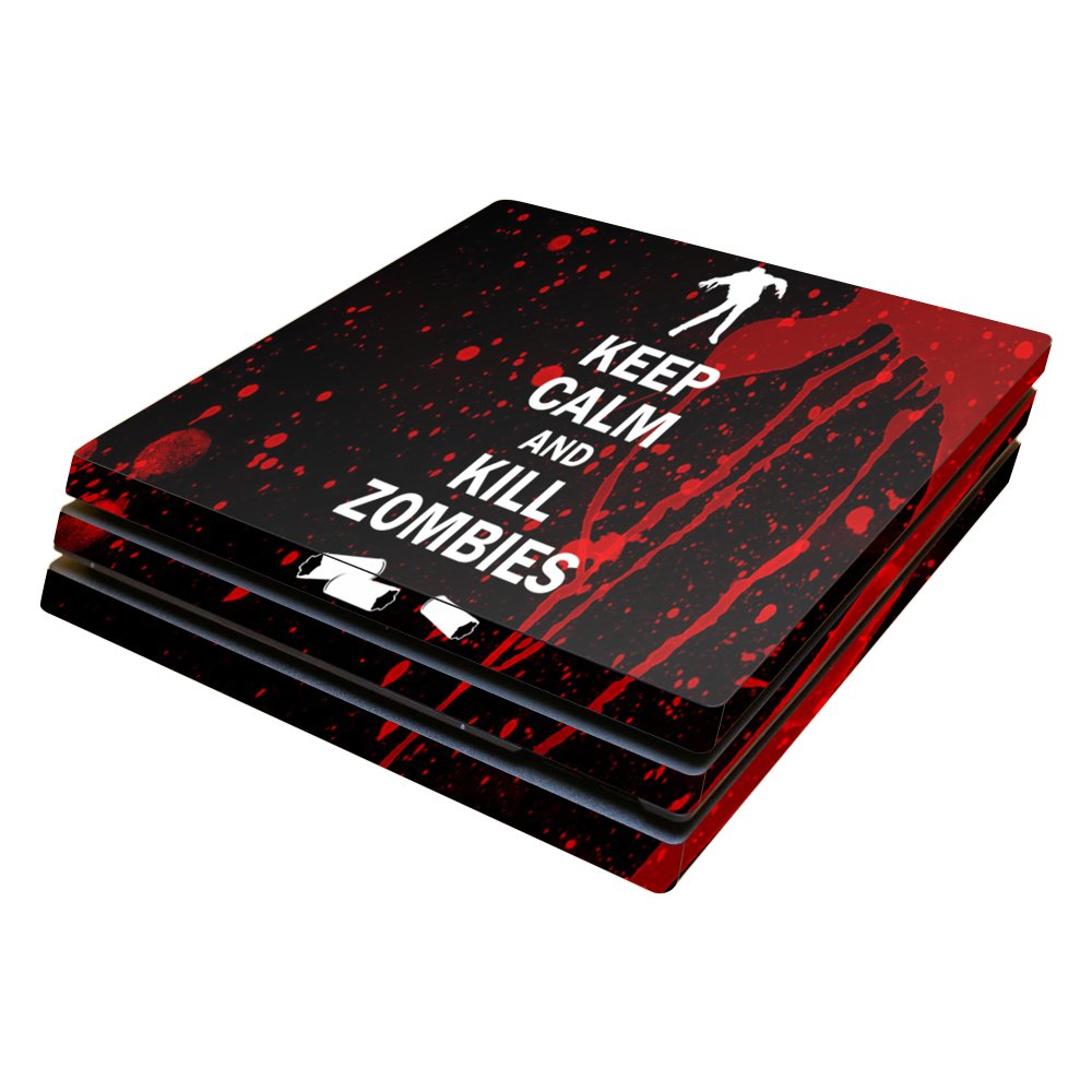 MightySkins Skin Compatible with Sony PS4 Pro Console - Kill Zombies | Protective, Durable, and Unique Vinyl Decal wrap Cover | Easy to Apply, Remove