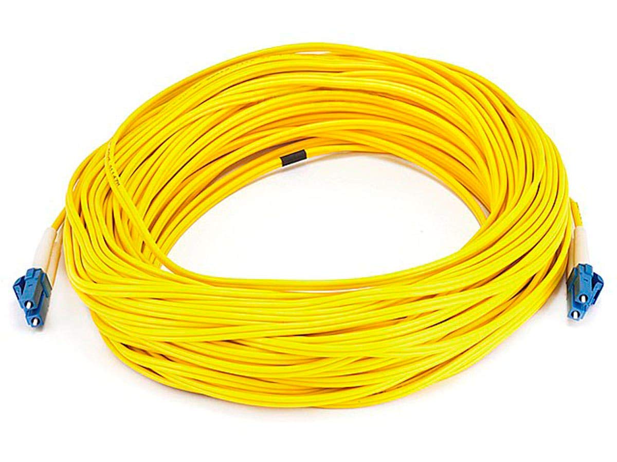 Monoprice Fiber Optic Cable, LC/LC, Single Mode, Duplex - 30 meter (9/125 Type) - Yellow