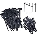 50Pcs Nylon Universal Cable Tie Buckles for Car, Heavy Duty Self-Locking Zip Tie Clips Automotive, Multipurpose Plastic Fasteners for Engine Guard