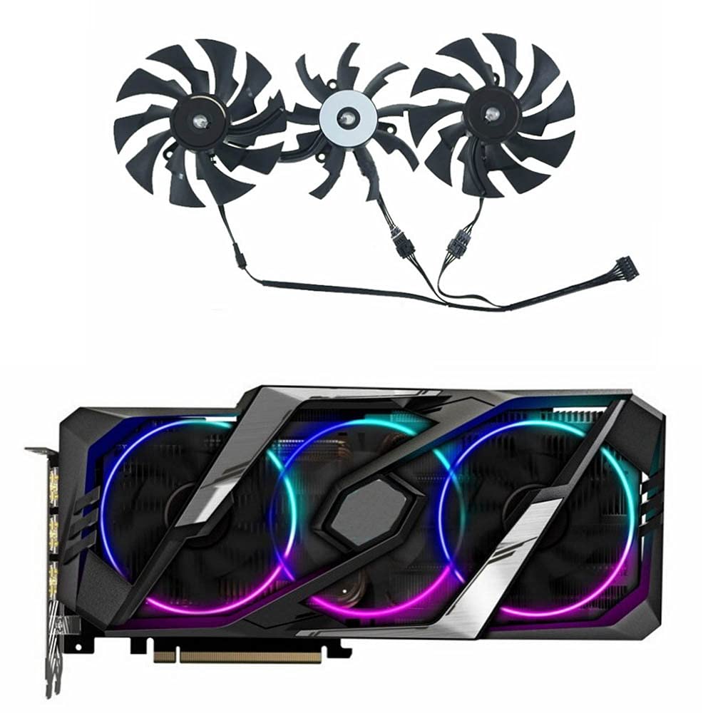 Rakstore PLD10015B12H 95mm Graphics Card Cooling Fan Replacement for Gigabyte AORUS RTX 2080 Ti 2080 2080 Super 2070 2070 Super 2060 Super Quiet