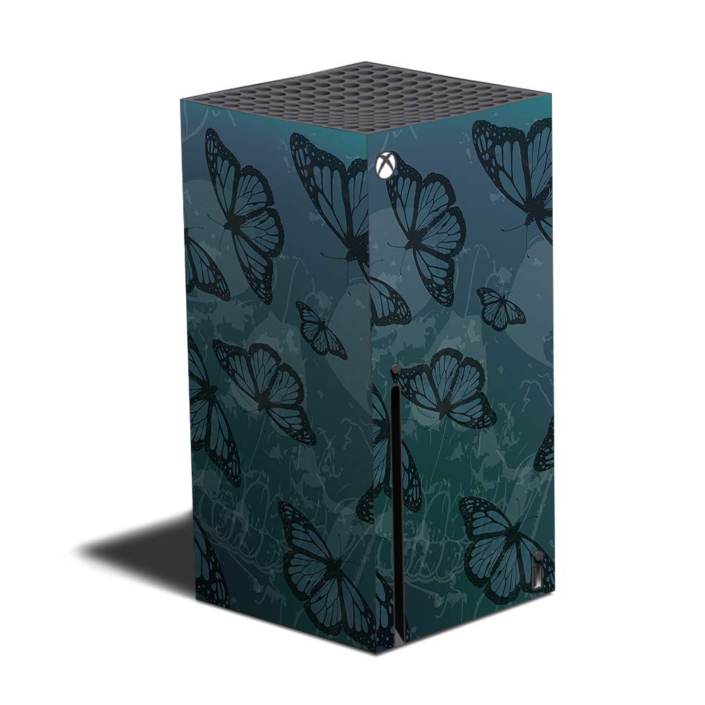 MightySkins Skin Compatible with Xbox Series X - Dark Butterfly | Protective, Durable, and Unique Vinyl Decal wrap Cover | Easy to Apply and Change