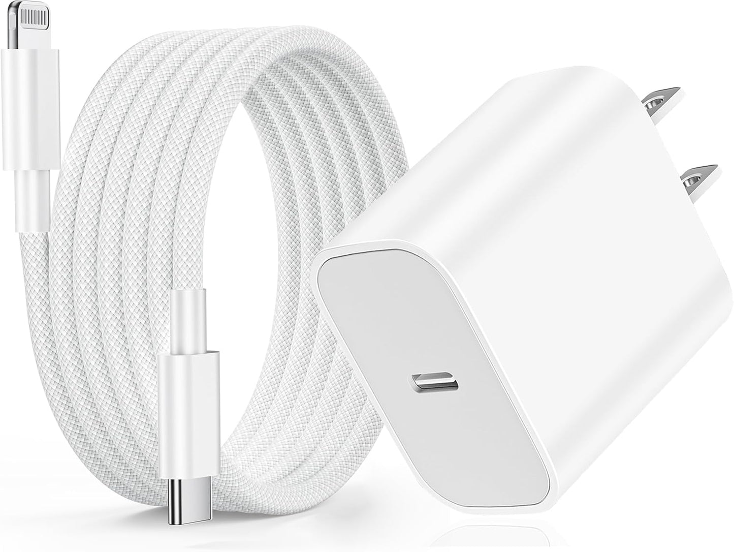 Fast Charger for iPhone 14 13 12 11 Pro Max, iPad 9/8/7/6th Generation, USB C to Lightning Cable 6.6FT with 20W Rapid USB C Wall Charger
