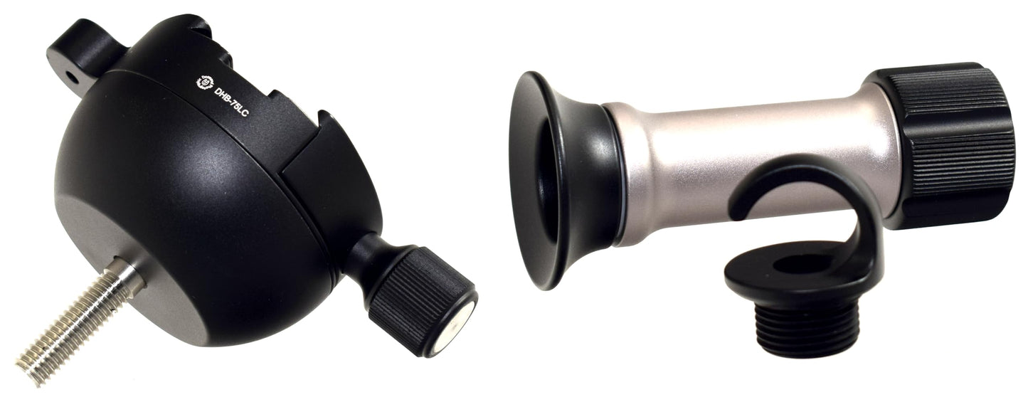 Desmond DHB-75LC 75mm Leveling Half Ball Adapter for Video Bowl Tripod Long Handle + Arca Compatible Clamp + Bubble Level + Sandbag Hook