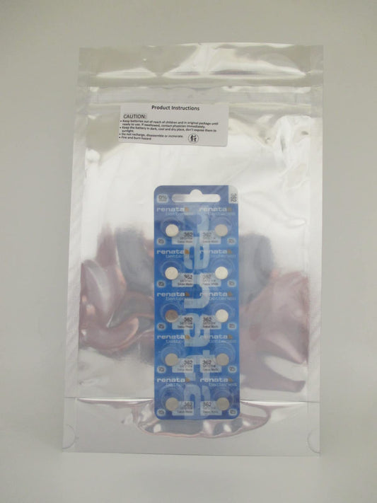 10 x Renata Swiss 362 Watch Batteries, 0% Mercury equivilate SR721SW
