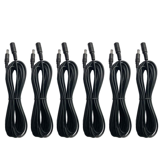 DC 12V Power Adapter Extension Cord Cable 6ft 2.1mm × 5.5mm Male to Female Plug for CCTV Security Surveillance IP Cameras, LED Lights Strip, Baby