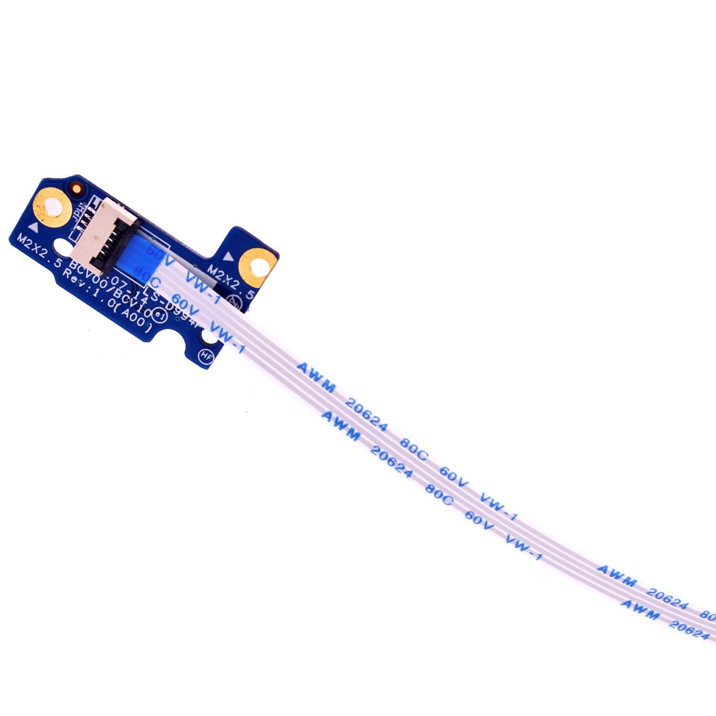 Deal4GO New Power Button Board with Ribbon Cable Replacement for Dell Inspiron 15 7566 7567 P65F BCV00/BCV10 WDRC4 LS-D994P
