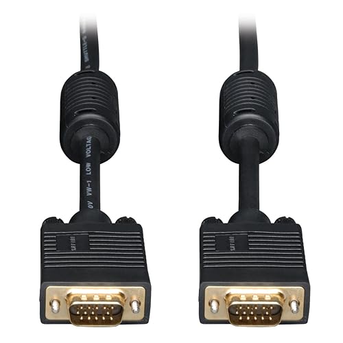Tripp Lite VGA Coax Monitor Cable, High Resolution cable with RGB coax (HD15 M/M) 10-ft.(P502-010)