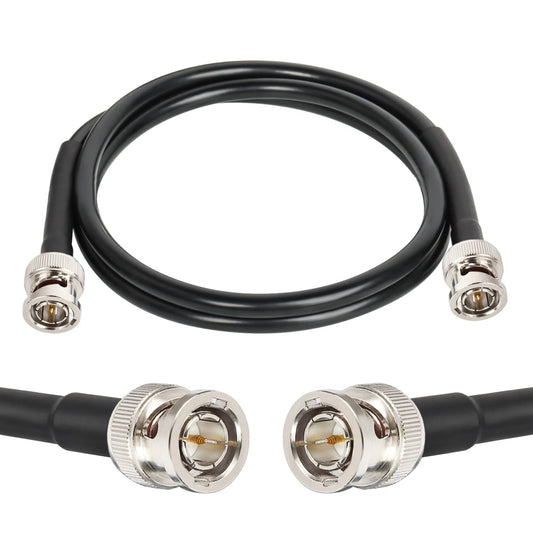 XRDS -RF 12G SDI Cable 3FT, SDI Video Cable 3G/6G/12G 75ohm BNC Male Cable Supports HD-SDI/3G/6G-SDI/4K for Video Security Camera SDI Converter, Black