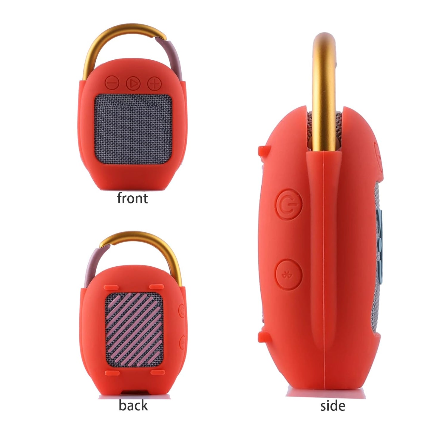NSHOLSTAME Silicone Cover Case Compatible with JBL Clip 4 Portable Bluetooth Wireless Speaker?Protective Travel Case for JBL Clip 4 (Grey)