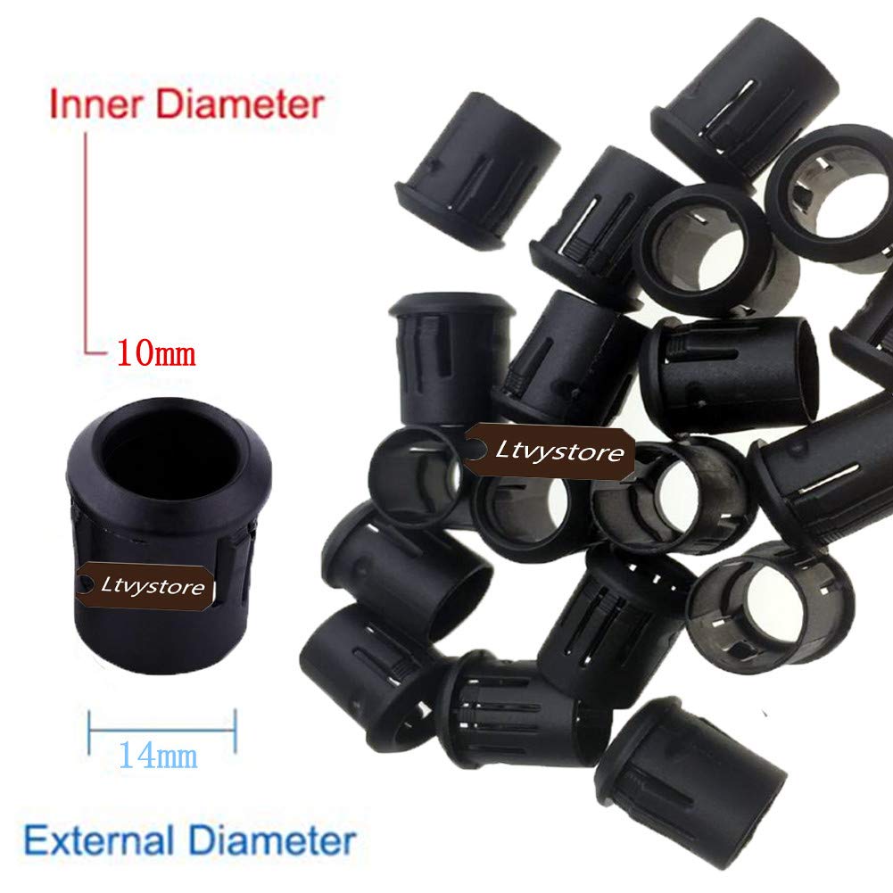 Ltvystore 20Pack 10MM 12V White LED Pre Wired Prewired 7.87 Inch Lamp Light Bulb Prewired Emitting Diode& 20Pack Black 10MM LED Plastic Clip Holder