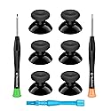 Xbox One Controller Joystick Replacement - 6PCS Original Thumbsticks Analog Thumb Sticks Parts - True Rubberized with T8 T6 Repair Screwdriver Kit