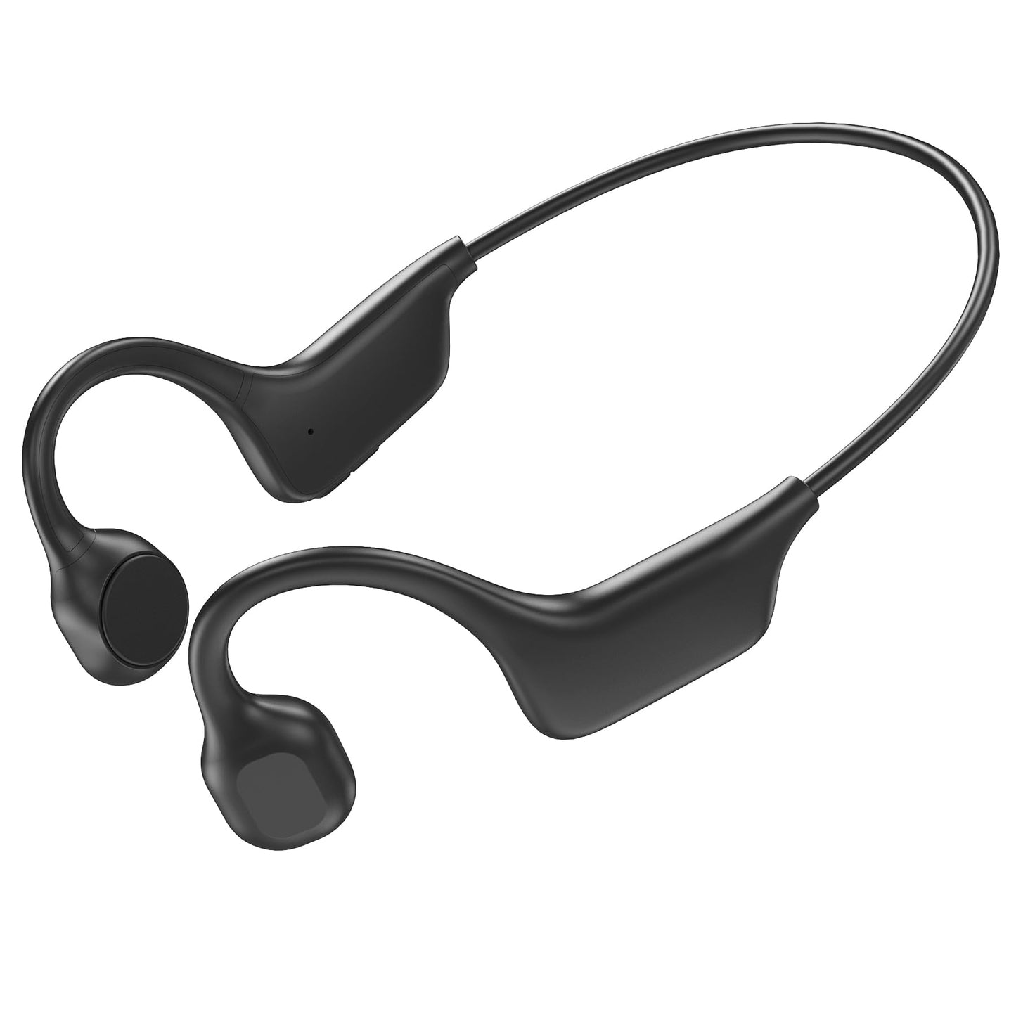 KualaLup Bone Conduction Headphones Bluetooth, Open Ear Headphones Wireless Bluetooth with 6-10H Long Life Black