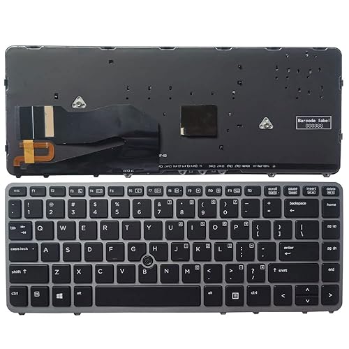 Laptop Replacement Keyboard Compatible for HP EliteBook 840 G1 850 G1 745 G1 G2 ZBook 14 Workstation 776475-001 762758-001 776475-B31 US Layout Small