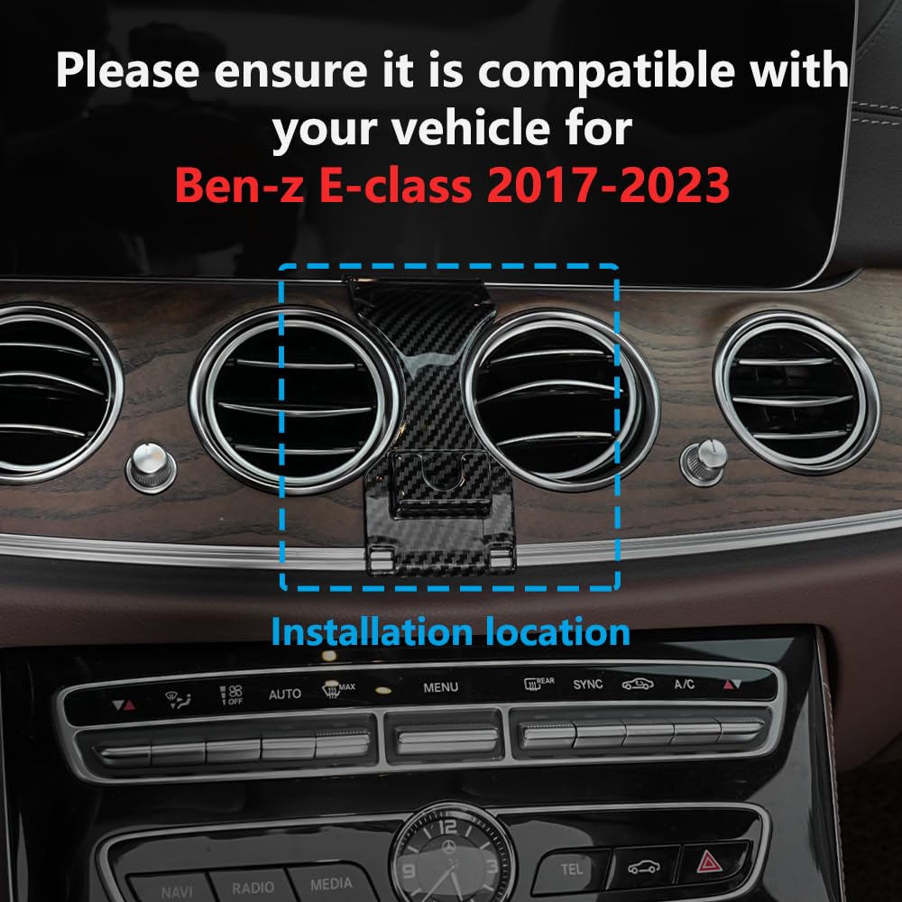 Zchan Car Phone Holder Mount for Ben-z E-Class 2017-2023 Car Accessories Car Mount 360°Rotation for Car Phone Holder Magnetic Hands Free Compatible
