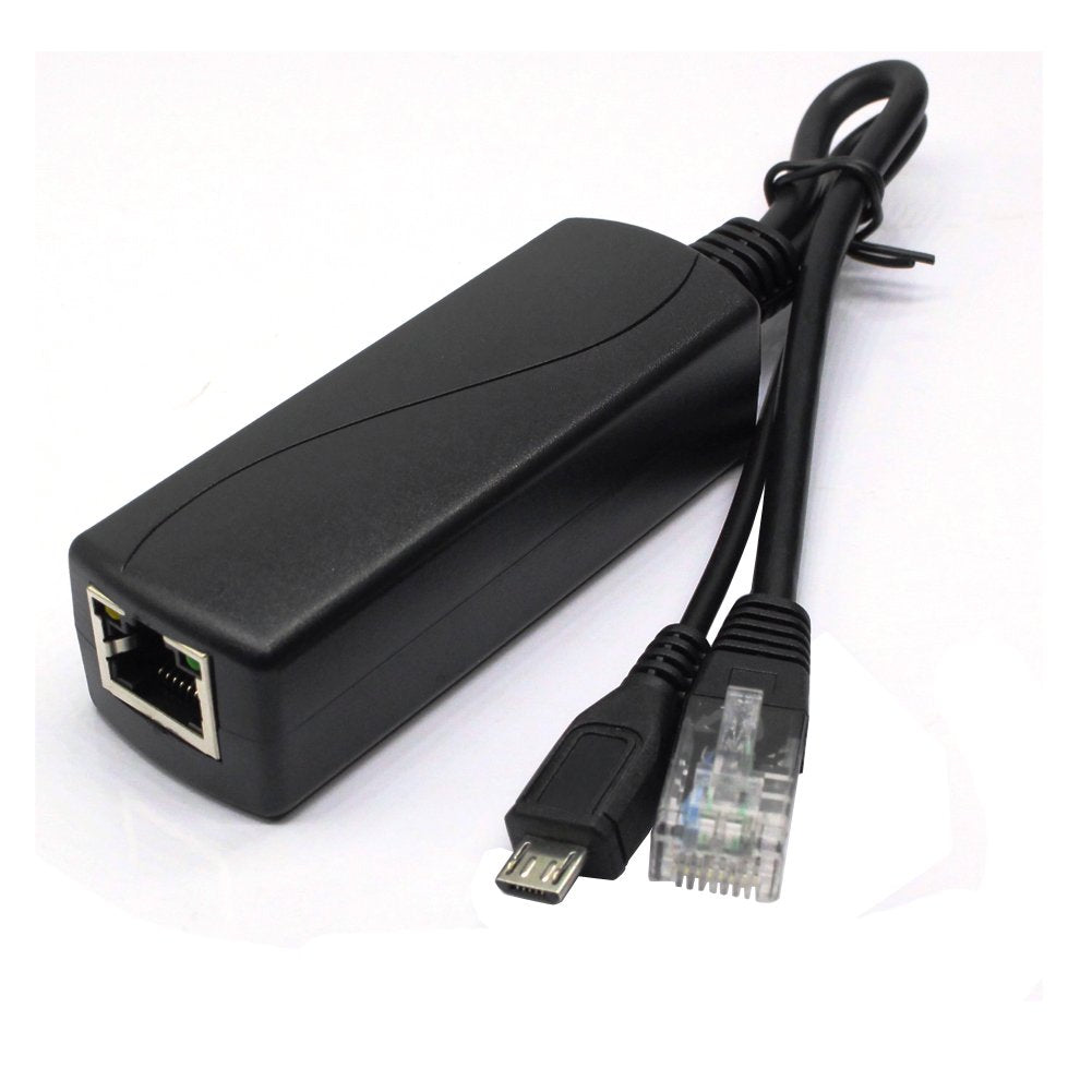 ANVISION Active 48V to 5V 2.4A PoE Splitter Adapter with Micro USB Plug, IEEE 802.3af Compliant, for Tablets, Dropcam or Raspberry Pi, IPC, IP Camera