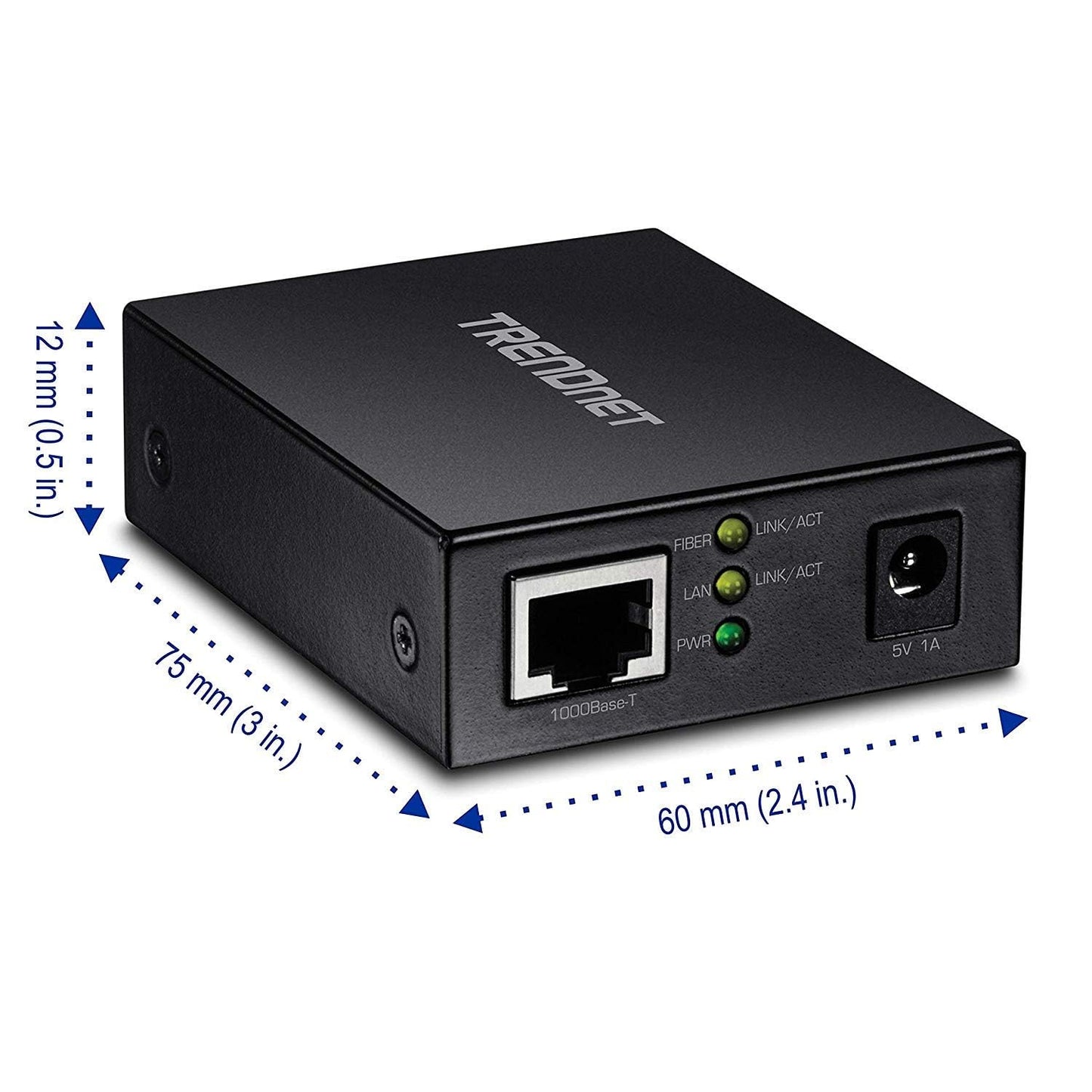 TRENDnet 1000Base-T to SFP Fiber Media Converter, Compact Design, 1000Base-T RJ-45 Port, 1000Base-SX/Lx SFP Slot, Mini Gbic, Multimode, Single-Mode