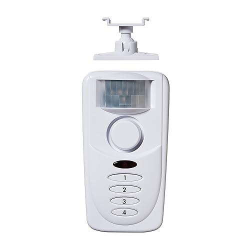 SABRE Wireless Motion Sensor Home Security Burglar Alarm with LOUD 120 dB Siren and 120 Degree Wide Angle Detection, DIY EASY Installation