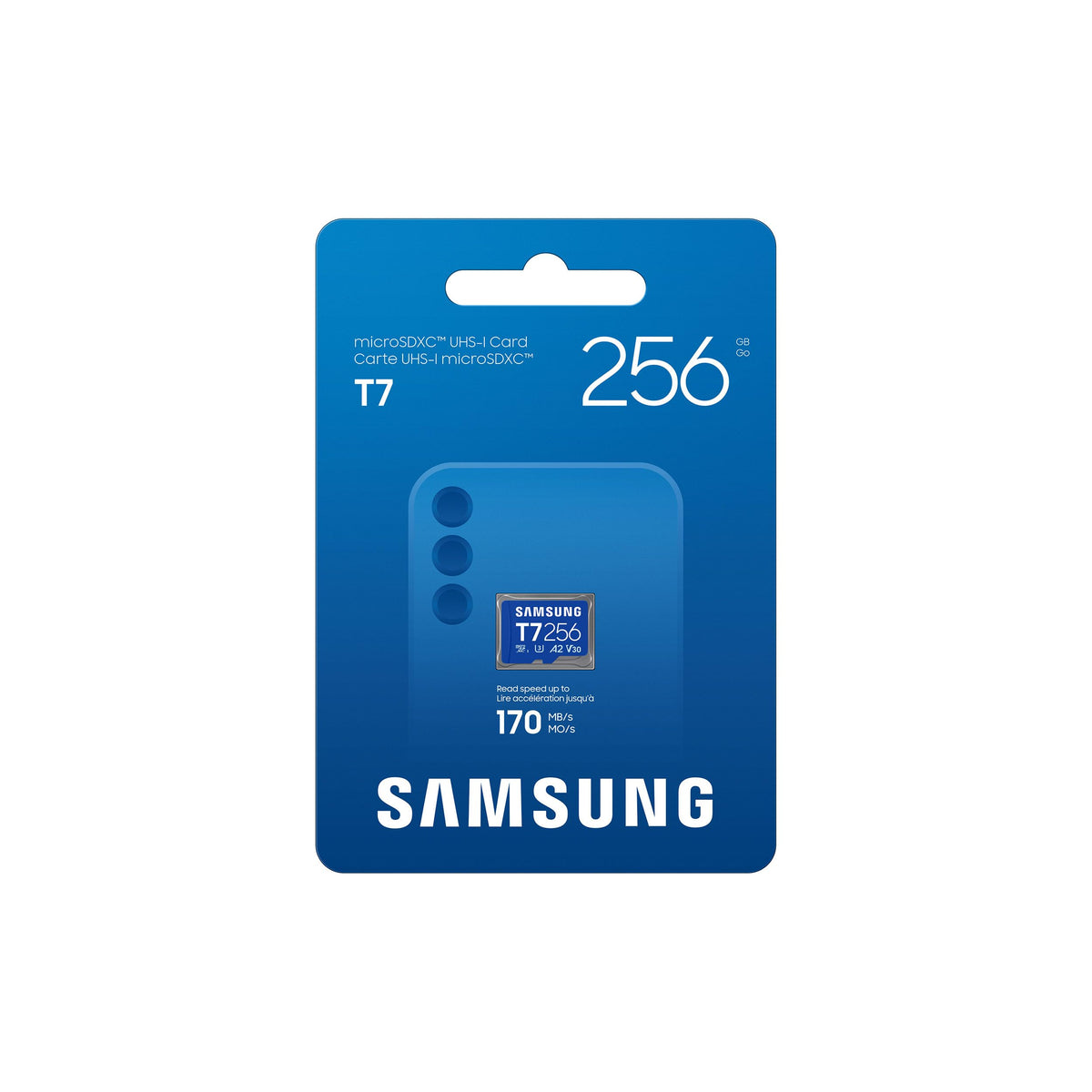Samsung microSDXC T7 256GB, Transfer Speeds Up to 170 MB/s