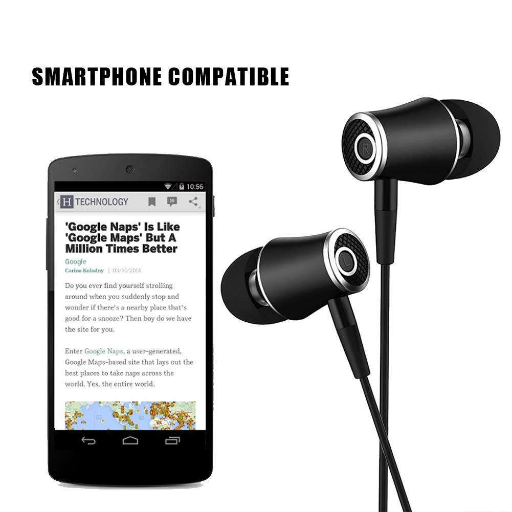 In-Ear Earbud Headphones,Earphone for Kindle Fire, Galaxy S8+, Note 8, Fire HD 8 HD 10, Voyage, Oasis eReaders Earbuds Microphone Phone -Ergonomic…