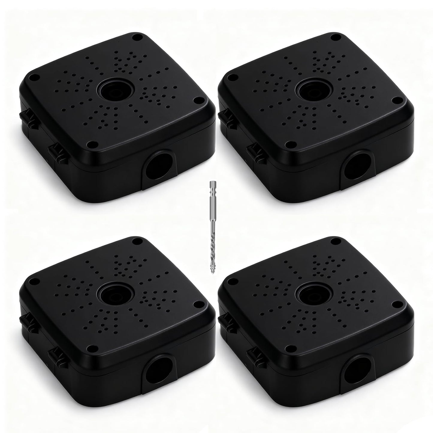 Universal Security Camera Flip Junction Box Mount Bracket, Waterproof Plastic IP Camera Base, Wall Ceiling Mount Hide Cable Bracket for Electric
