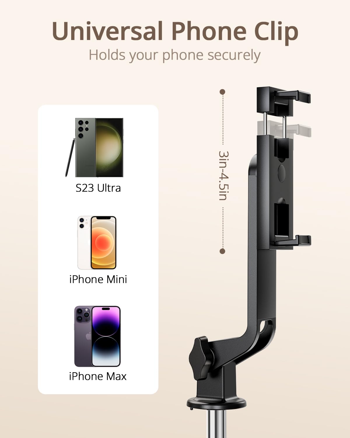UBeesize Selfie Stick Tripod for iPhone and Android, 52'' Extendable Phone Tripod Stand with Remote, Portable Selfie Sticks with Phone Holder