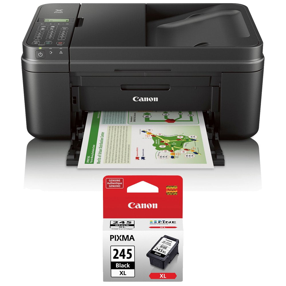 Canon PIXMA MX492 Wireless Office All-in-One Inkjet Printer Bundle PG-245XL Black Cartridge Fine Ink Cartridge