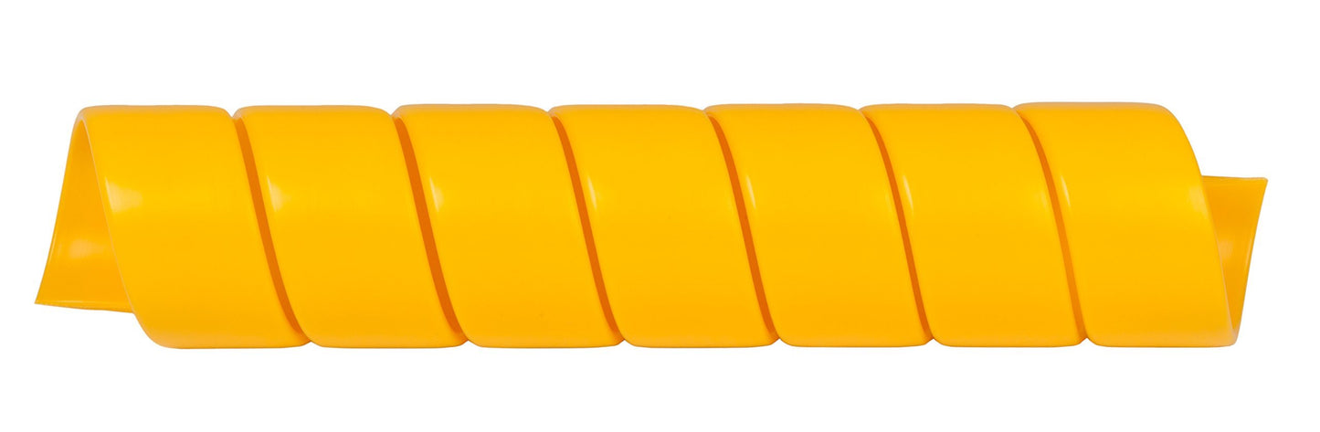 Caplugs SPSS Series - Plastic Safeplast Safe-Spirals, Spiral Wrap Hose & Cable Protector, Yellow HD-PE, 1.0" OD x 100' L Hydraulic & Pneumatic Hoses