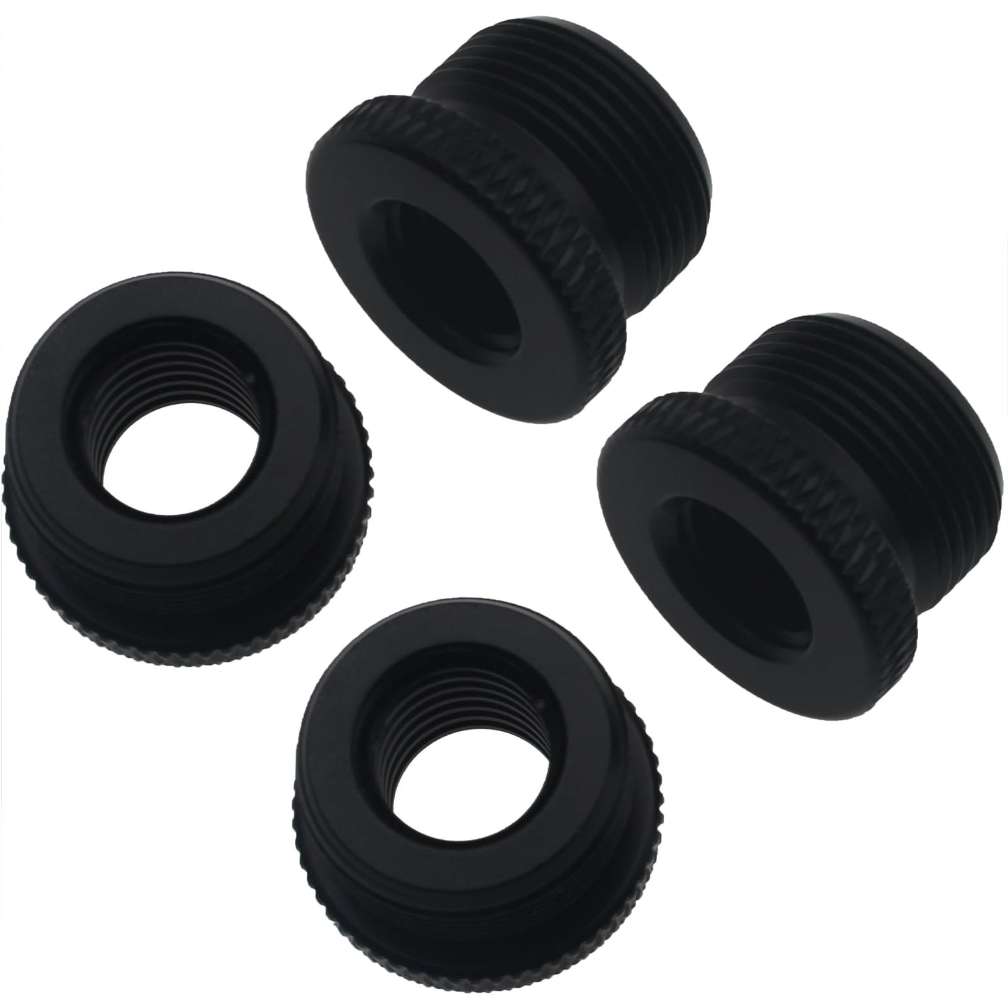 SYCZIOHU 4 PCS 3/8 Female to 5/8 Male Mic Stand Adapter for Camera Stand, Tripod and Fill Light Stand (Black)