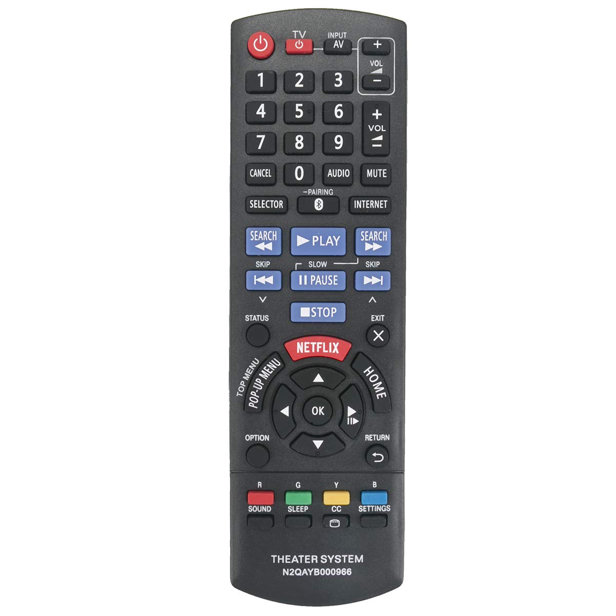 N2QAYB000966 Replacement Remote Control Applicable for Panasonic SC-BTT466 SC-BTT465 SC-BTT405 SA-BTT466 SA-BTT465 SA-BTT405 SCBTT466 SCBTT465