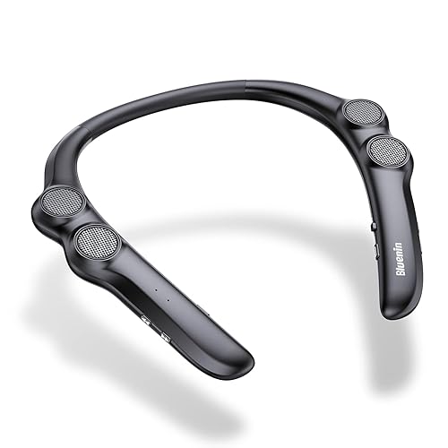 Gardway Neckband Bluetooth Speaker, Wireless Wearable Speaker w/lightest 78g Weight, High Fidelity 3D Stereo Sound, 12 Hrs Playtime, Portable Speakers