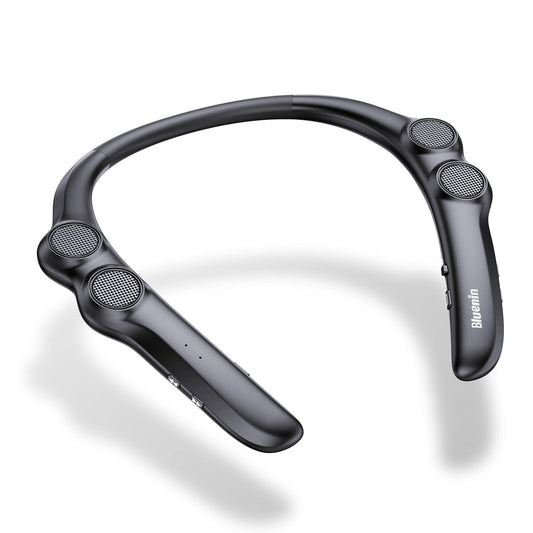 Gardway Neckband Bluetooth Speaker, Wireless Wearable Speaker w/lightest 78g Weight, High Fidelity 3D Stereo Sound, 12 Hrs Playtime, Portable Speakers