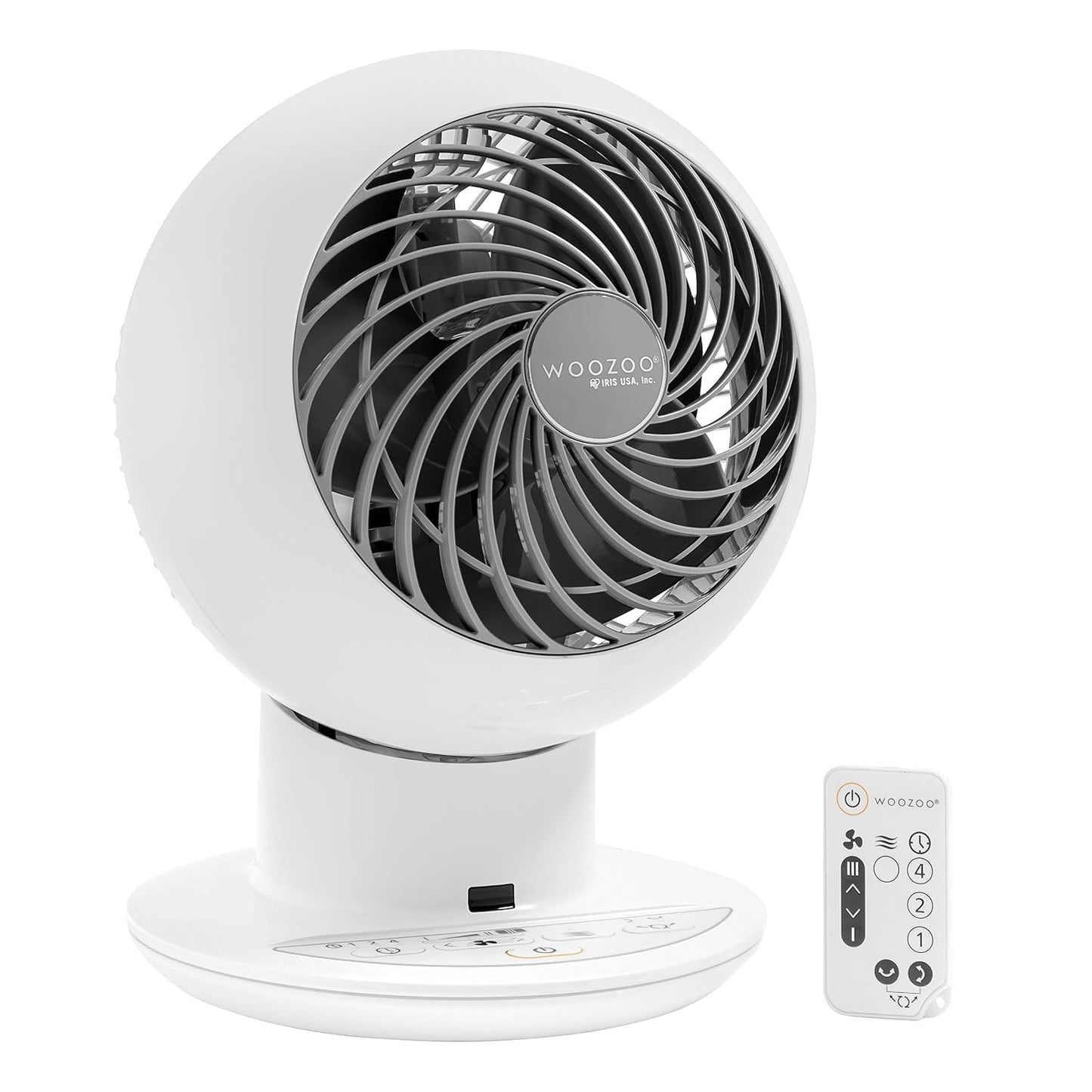IRIS USA WOOZOO Air Circulator Fan with Remote, Oscillating, 5 Speeds, 82ft Max Air Distance, Adjustable Tilt, Quiet Motor, Small Fan for Bedroom