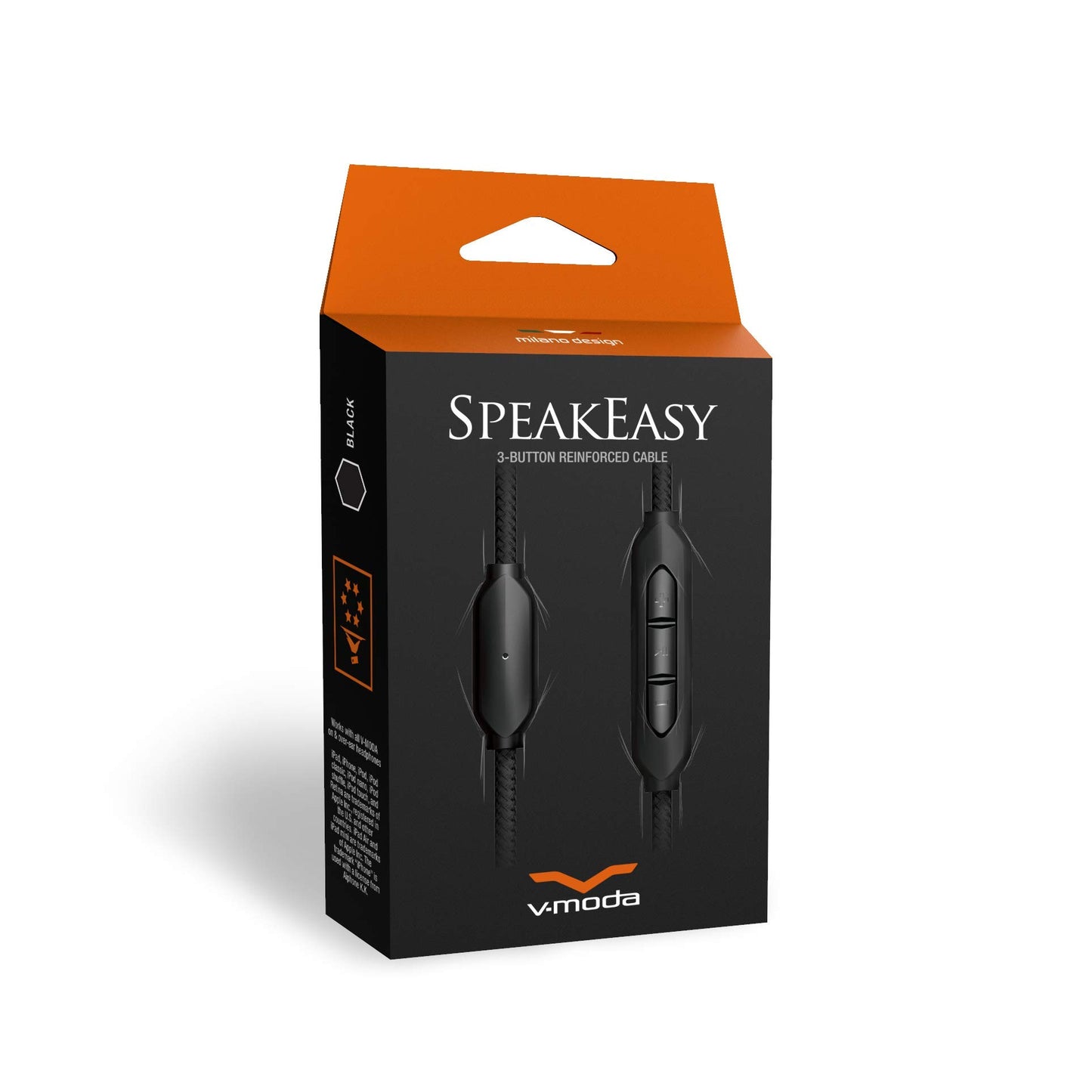 BOSS V-Moda Speakeasy 3-Button Reinforced Cable - Black