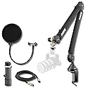 Rode PSA1+ Pro Studio Boom Arm for Podcasting and Streaming with Quick Release Mic Stand Adapter, Microphone Pop Filter, Professional Grade XLR Cable