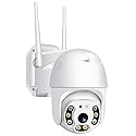 Pan Tilt Outdoor Security Camera, 1080P Home WiFi IP Camera, Pan Tilt Dome Surveillance Cam, Two Way Audio Motion Detection Clear Night Vision Onvif